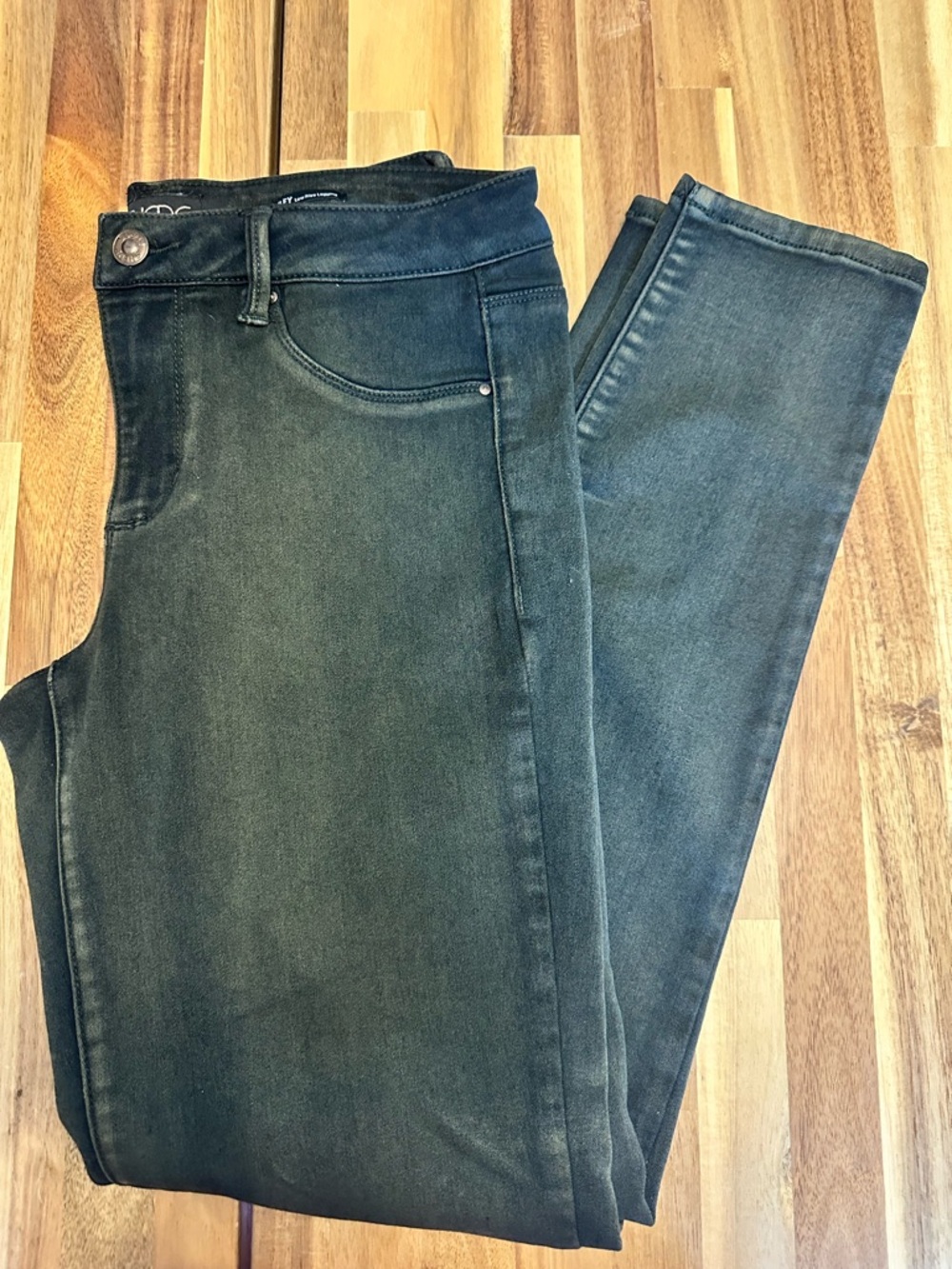 SUEDE Black Gray Rile Low Rise Legging Size 29‎